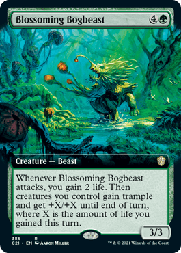 [386]【EN】■拡張アート■花咲く泥獣/Blossoming Bogbeast【C21】[R][緑]