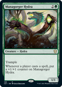 [199]【EN】マナ喰らいのハイドラ/Managorger Hydra【C21】[R][緑]