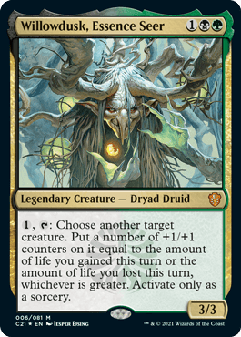 [006]【EN】【FOIL】本質の予見者、ウィロウダスク/Willowdusk, Essence Seer【C21】[M][多色]