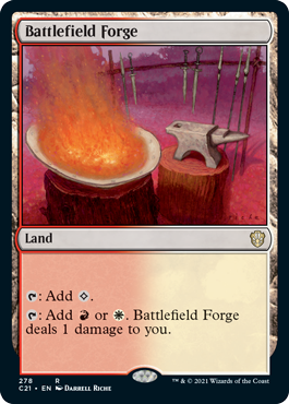 [278]【EN】戦場の鍛冶場/Battlefield Forge【C21】[R][土地]