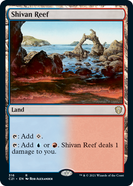 [316]【EN】シヴの浅瀬/Shivan Reef【C21】[R][土地]