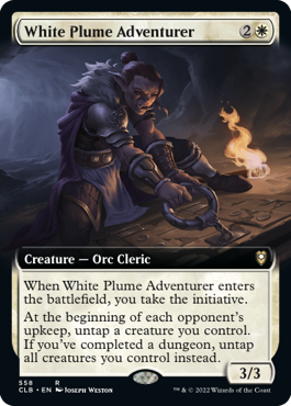 [558]【EN】■拡張アート■白羽山の冒険者/White Plume Adventurer【CLB】[R][白]