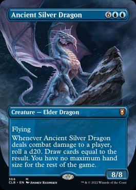 [366]【EN】■ボーダーレス■エインシャント・シルヴァー・ドラゴン/Ancient Silver Dragon【CLB】[M][青]