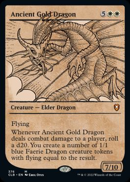 [376]【EN】【FOIL】■ショーケース■エインシャント・ゴールド・ドラゴン/Ancient Gold Dragon【CLB】[M][白]