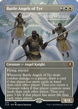 [370]【EN】【FOIL】■ボーダーレス■ティアの戦天使/Battle Angels of Tyr【CLB】[M][白]
