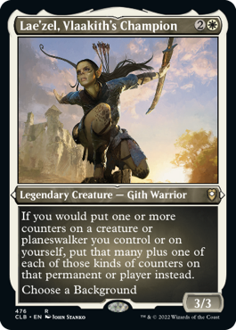 [476]【EN】【エッチングFOIL】ヴラーキスの勇者、ラエゼル/Lae'zel, Vlaakith's Champion【CLB】[R][白]