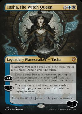 [364]【EN】【FOIL】■ボーダーレス■魔女王、ターシャ/Tasha, the Witch Queen【CLB】[M][多色]