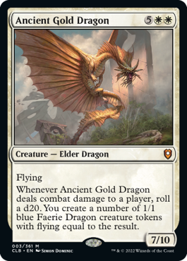 [003]【EN】【FOIL】エインシャント・ゴールド・ドラゴン/Ancient Gold Dragon【CLB】[M][白]