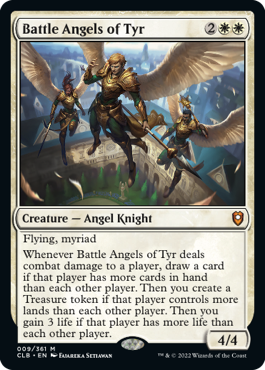 [009]【EN】【FOIL】ティアの戦天使/Battle Angels of Tyr【CLB】[M][白]