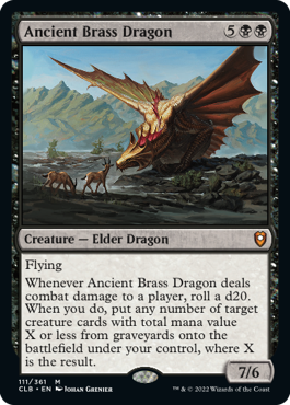 [111]【EN】【FOIL】エインシャント・ブラス・ドラゴン/Ancient Brass Dragon【CLB】[M][黒]
