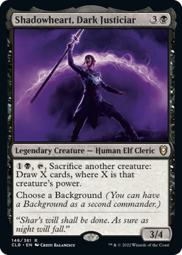 [146]【EN】【FOIL】闇の大司法官、シャドウハート/Shadowheart, Dark Justiciar【CLB】[R][黒]
