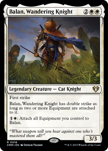 [016]【EN】【FOIL】放浪の騎士、バーラン/Balan, Wandering Knight【CMM】[R][白]