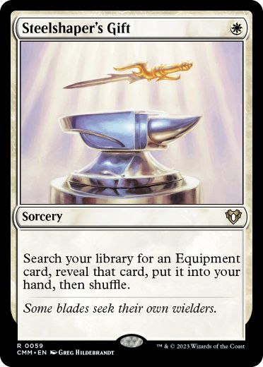 [059]【EN】【FOIL】鋼打ちの贈り物/Steelshaper's Gift【CMM】[R][白]