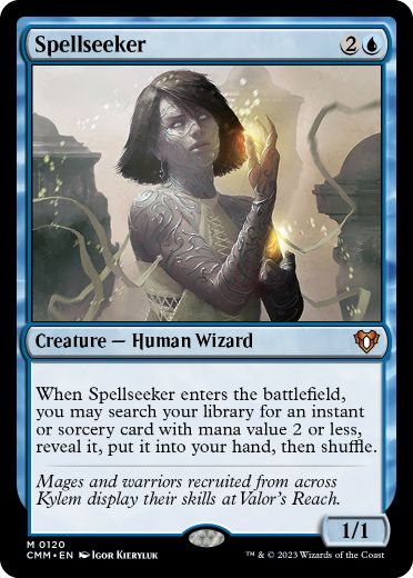 [120]【EN】【FOIL】呪文探求者/Spellseeker【CMM】[M][青]