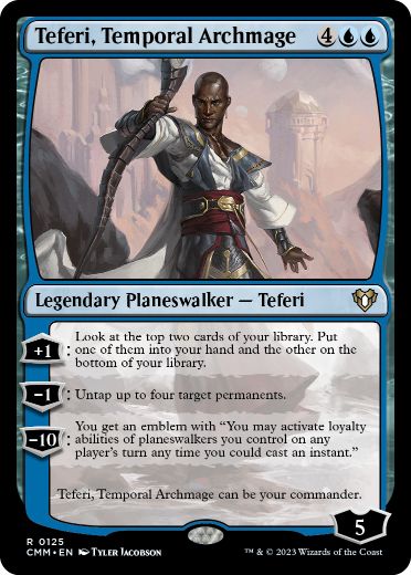 [125]【EN】【FOIL】時間の大魔道士、テフェリー/Teferi, Temporal Archmage【CMM】[R][青]