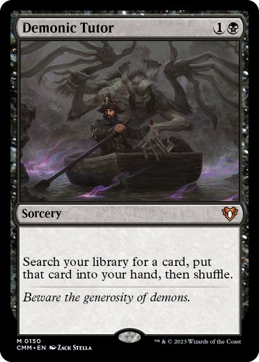 [150]【EN】【FOIL】悪魔の教示者/Demonic Tutor【CMM】[M][黒]