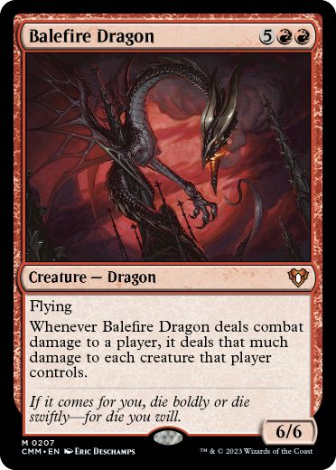[207]【EN】【FOIL】災火のドラゴン/Balefire Dragon【CMM】[M][赤]