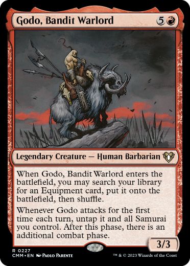 [227]【EN】【FOIL】山賊の頭、伍堂/Godo, Bandit Warlord【CMM】[R][赤]
