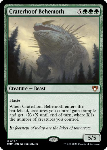 [280]【EN】【FOIL】孔蹄のビヒモス/Craterhoof Behemoth【CMM】[M][緑]