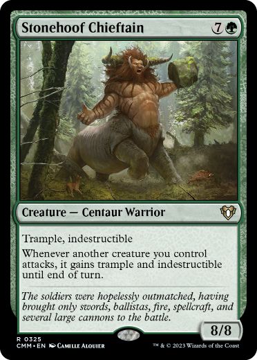 [325]【EN】【FOIL】石蹄獣の酋長/Stonehoof Chieftain【CMM】[R][緑]