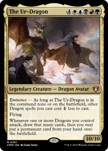 [361]【EN】【FOIL】始祖ドラゴン/The Ur-Dragon【CMM】[M][多色]