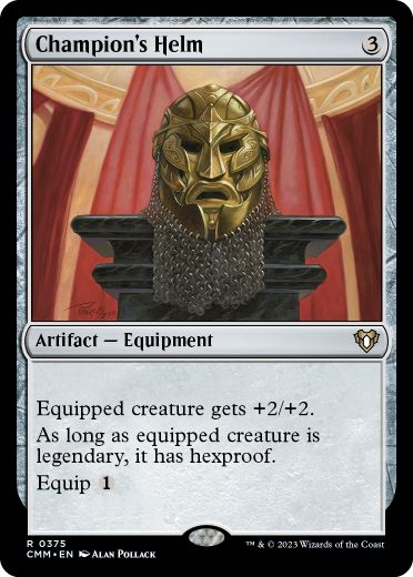 [375]【EN】【FOIL】勇者の兜/Champion's Helm【CMM】[R][茶]