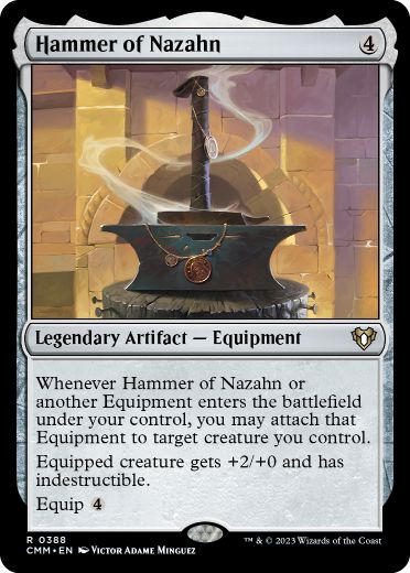 [388]【EN】【FOIL】ナザーンの槌/Hammer of Nazahn【CMM】[R][茶]