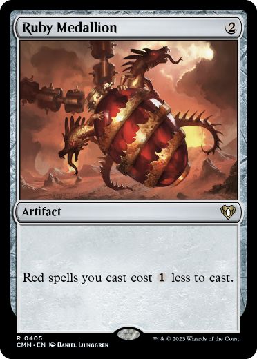 [405]【EN】【FOIL】ルビーの大メダル/Ruby Medallion【CMM】[R][茶]