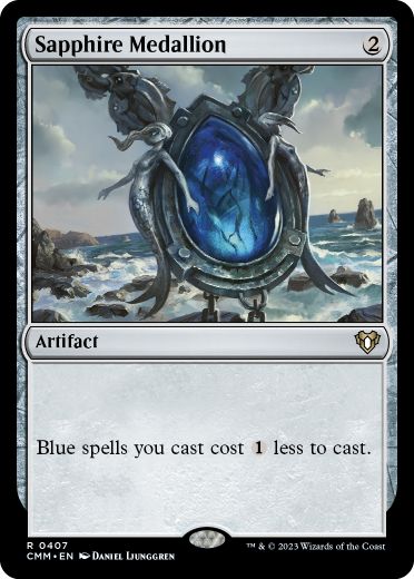[407]【EN】【FOIL】サファイアの大メダル/Sapphire Medallion【CMM】[R][茶]