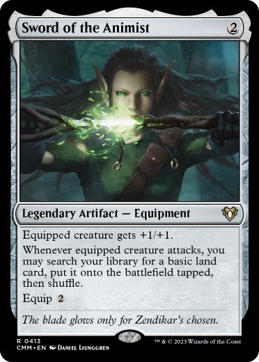 [413]【EN】【FOIL】精霊信者の剣/Sword of the Animist【CMM】[R][茶]