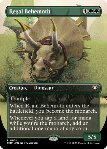 [651]【EN】■ボーダーレス■絢爛なビヒモス/Regal Behemoth【CMM】[R][緑]