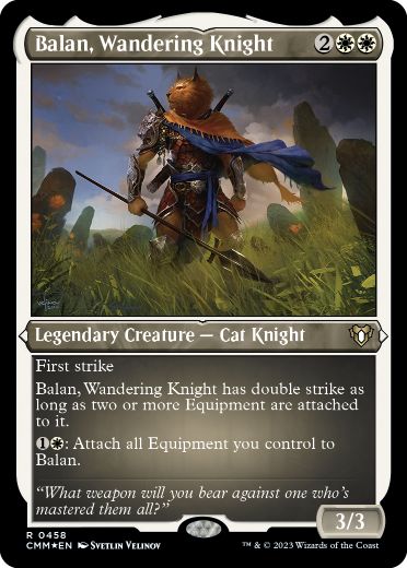 [458]【EN】【エッチングFOIL】放浪の騎士、バーラン/Balan, Wandering Knight【CMM】[R][白]