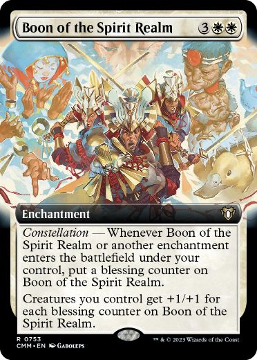 [753]【EN】【FOIL】■拡張アート■精霊界の加護/Boon of the Spirit Realm【CMM】[R][白]