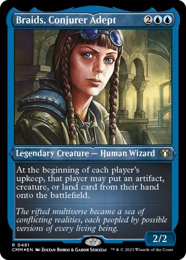 [481]【EN】【エッチングFOIL】妖術の達人ブレイズ/Braids, Conjurer Adept【CMM】[R][青]