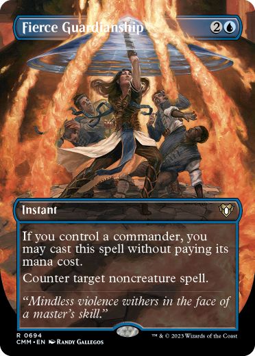 [694]【EN】【FOIL】■ボーダーレス■激情の後見/Fierce Guardianship【CMM】[R][青]