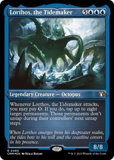 [490]【EN】【エッチングFOIL】潮汐を作るもの、ロートス/Lorthos, the Tidemaker【CMM】[R][青]
