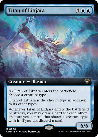 [760]【EN】【FOIL】■拡張アート■リトヤラのタイタン/Titan of Littjara【CMM】[R][青]