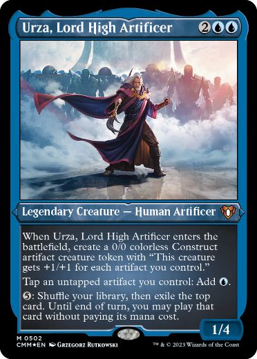[502]【EN】【エッチングFOIL】最高工匠卿、ウルザ/Urza, Lord High Artificer【CMM】[M][青]