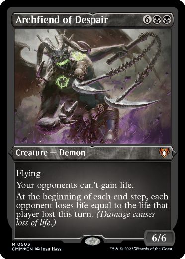 [503]【EN】【エッチングFOIL】絶望の魔神/Archfiend of Despair【CMM】[M][黒]