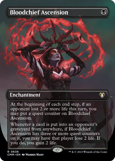 [636]【EN】【FOIL】■ボーダーレス■血の長の昇天/Bloodchief Ascension【CMM】[R][黒]