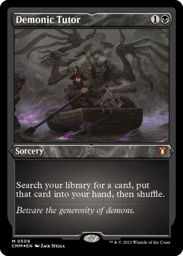 [509]【EN】【エッチングFOIL】悪魔の教示者/Demonic Tutor【CMM】[M][黒]