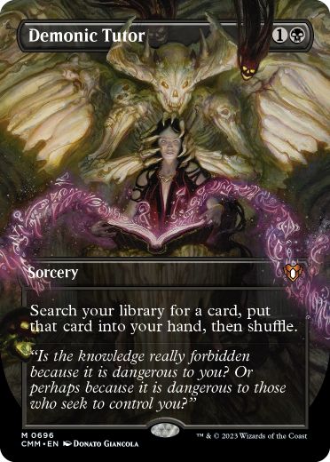 [696]【EN】【FOIL】■ボーダーレス■悪魔の教示者/Demonic Tutor【CMM】[M][黒]