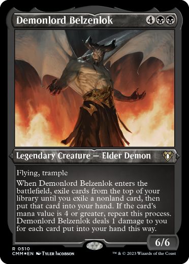 [510]【EN】【エッチングFOIL】悪魔王ベルゼンロック/Demonlord Belzenlok【CMM】[R][黒]