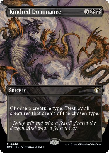 [640]【EN】【FOIL】■ボーダーレス■同族の支配/Kindred Dominance【CMM】[R][黒]