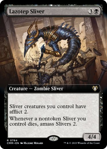 [764]【EN】【FOIL】■拡張アート■ラゾテプ・スリヴァー/Lazotep Sliver【CMM】[R][黒]