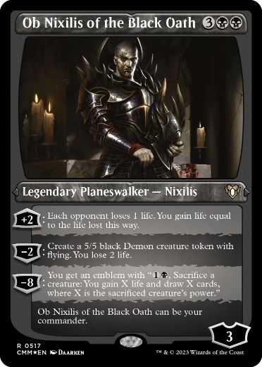 [517]【EN】【エッチングFOIL】黒き誓約、オブ・ニクシリス/Ob Nixilis of the Black Oath【CMM】[R][黒]
