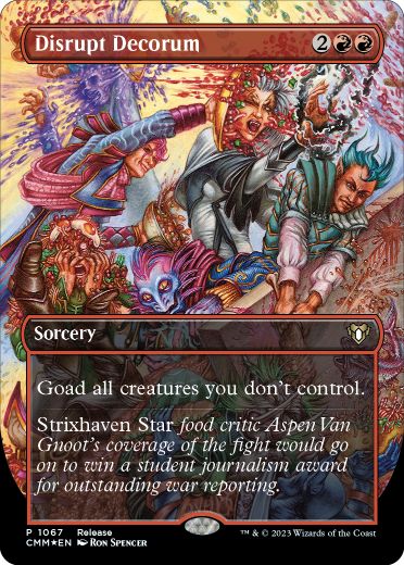 [1067]【EN】【FOIL】礼儀妨害/Disrupt Decorum》(発売記念【CMM】[R][赤]