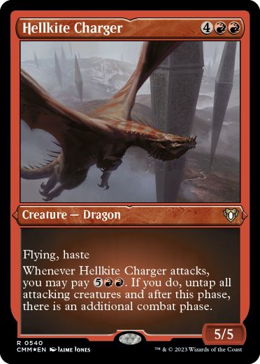 [540]【EN】【エッチングFOIL】ヘルカイトの突撃者/Hellkite Charger【CMM】[R][赤]