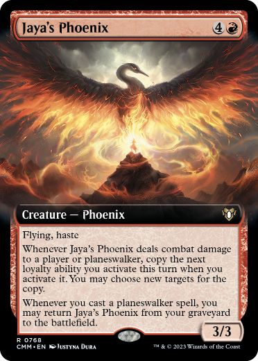 [768]【EN】【FOIL】■拡張アート■ヤヤのフェニックス/Jaya's Phoenix【CMM】[R][赤]