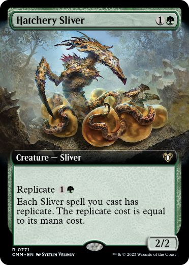 [771]【EN】【FOIL】■拡張アート■孵卵スリヴァー/Hatchery Sliver【CMM】[R][緑]